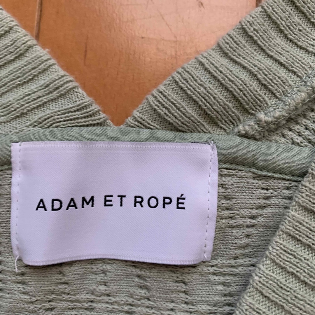 Adam et Rope'(アダムエロぺ)のADAM ET ROPE ミントグリーン ニット コットン100% レディースのトップス(ニット/セーター)の商品写真