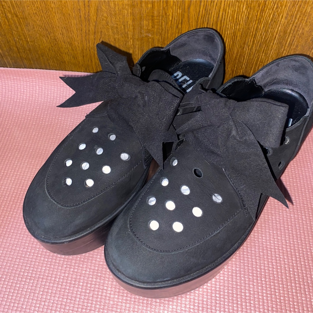 TOKYO BOPPER(トーキョーボッパー)のTOKYO BOPPER 黒ヌバック レディースの靴/シューズ(ローファー/革靴)の商品写真
