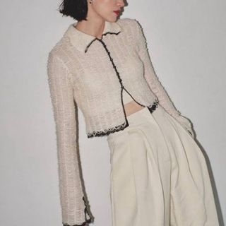 トゥデイフル(TODAYFUL)のメッシュジャガードニットシャツ　Mesh Jacquard Knitshirts(ニット/セーター)