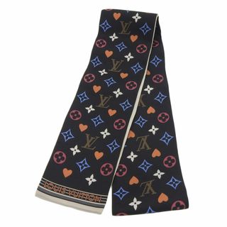 ルイヴィトン(LOUIS VUITTON)のルイヴィトン LOUIS VUITTON バンドー・ゲーム・オン バンドー スカーフ シルク ブラック/ホワイト MP2904 中古 新入荷 LV1514(バンダナ/スカーフ)