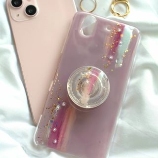 #028 全機種対応　アンドロイド　iPhone　スマホケース　ソケット付き(Androidケース)