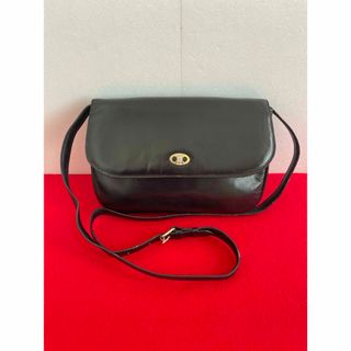 セリーヌ(celine)のCELINE セリーヌ　ヴィンテージ ショルダーバッグ　レザー　黒(ショルダーバッグ)