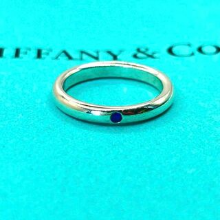 ティファニー(Tiffany & Co.)のティファニー スタッキング　バンド　ブルー サファイヤ リング 指輪  9号(リング(指輪))