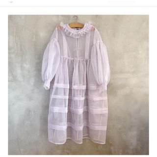 新品 madder madder お人形のドレス オーガンジー ラベンダー(ロングワンピース/マキシワンピース)