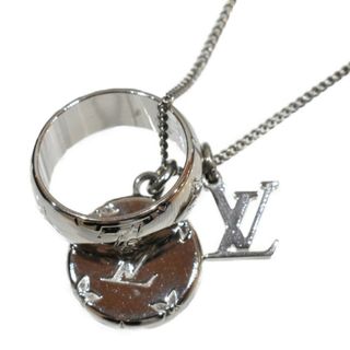 ルイヴィトン(LOUIS VUITTON)のLOUIS VUITTON 　ルイヴィトン　リングネックレスモノグラム　M62485　シルバー　アクセサリー　メンズ　ギフト　プレゼント包装可【中古】松山久万ノ台店(ネックレス)