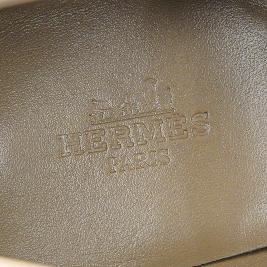 Hermes(エルメス)のエルメス HERMES モカシンパリ Hバックル ローファー 靴 レザー ベージュ 39 1/2 AF222066Z 美品 新入荷 HE0896 レディースの靴/シューズ(ローファー/革靴)の商品写真