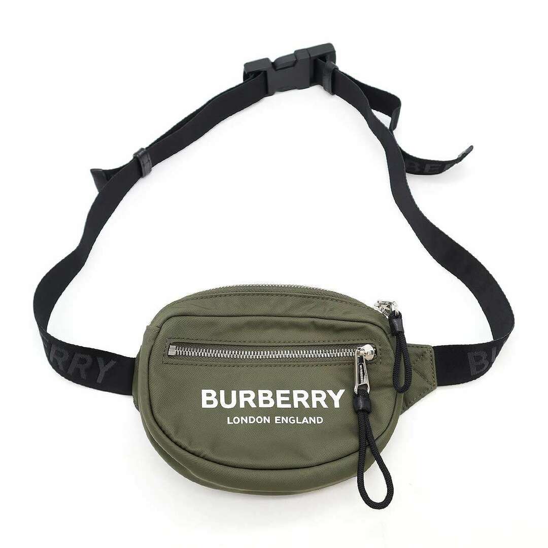 BURBERRY(バーバリー)のBURBERRY バーバリー CANNON ML ロゴプリントナイロンウエストバッグ 8014524 カーキ メンズのバッグ(ウエストポーチ)の商品写真