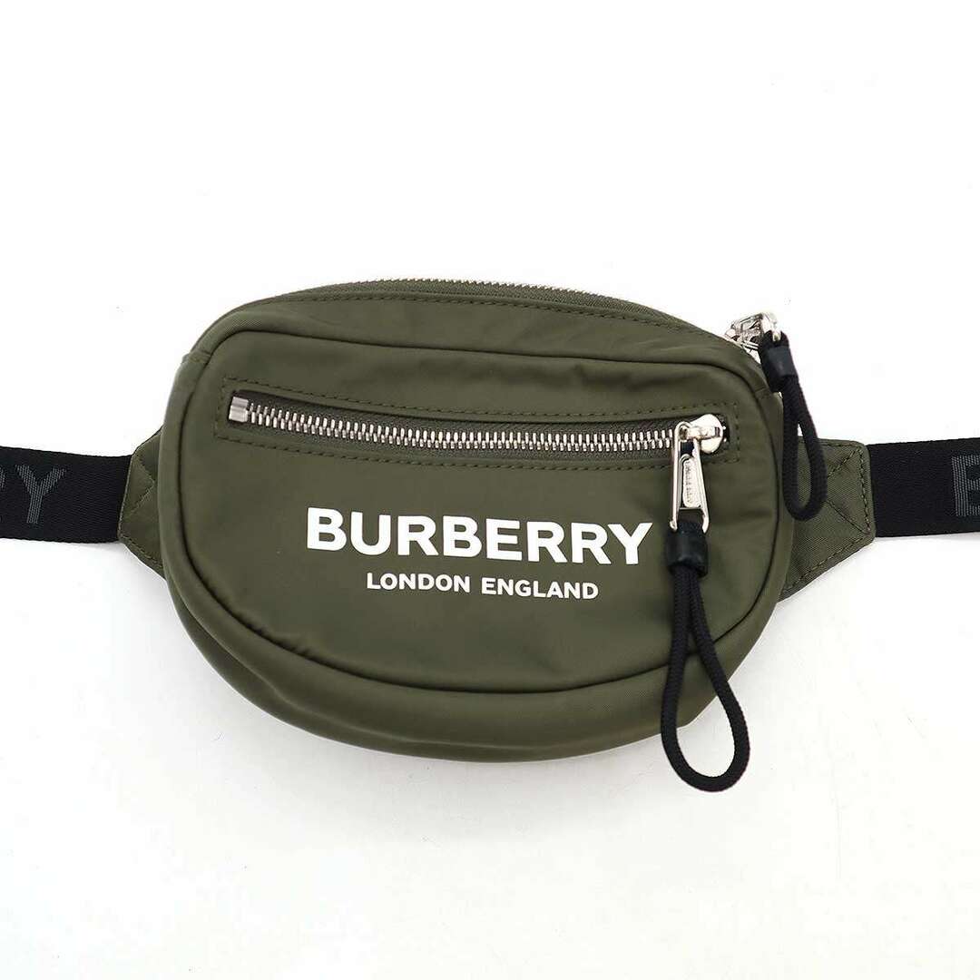 BURBERRY(バーバリー)のBURBERRY バーバリー CANNON ML ロゴプリントナイロンウエストバッグ 8014524 カーキ メンズのバッグ(ウエストポーチ)の商品写真