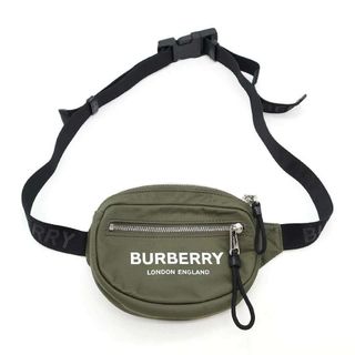 バーバリー(BURBERRY)のBURBERRY バーバリー CANNON ML ロゴプリントナイロンウエストバッグ 8014524 カーキ(ウエストポーチ)