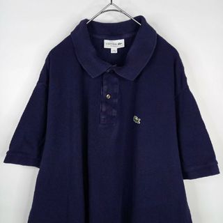 ラコステ(LACOSTE)のラコステ　ポロシャツ　半袖　L1212　刺繍ロゴ　シェルボタン　ネイビー　3XL(ポロシャツ)