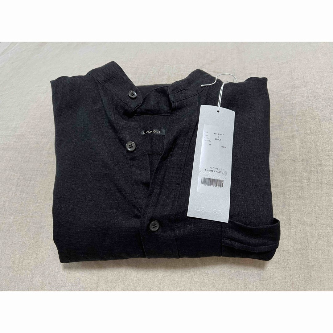 COMOLI - COMOLI コモリ 23SS リネンWクロス プルオーバーシャツ COMOLI - COMOLI コモリ 23SS リネンWクロス プルオーバーシャツ
