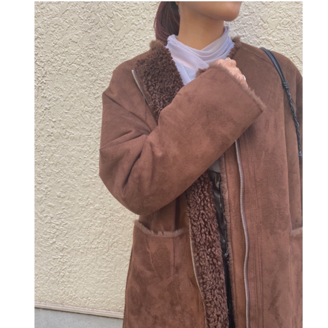 Ameri VINTAGE(アメリヴィンテージ)のREVERSIBLE TWIN BOA COAT    アメリヴィンテージ レディースのジャケット/アウター(ロングコート)の商品写真