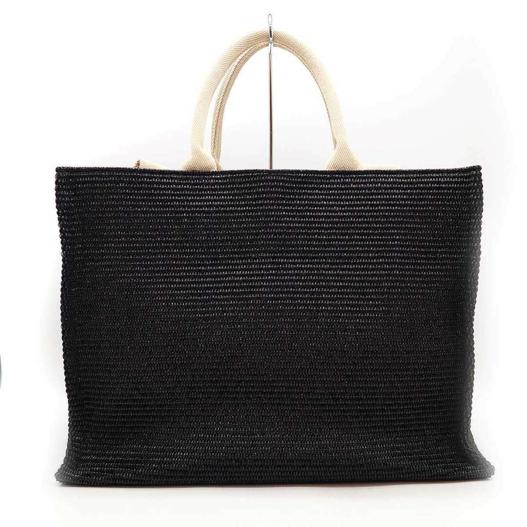 Marni(マルニ)のMARNI マルニ EAST-WEST Large tote  ロゴ ラフィア2WAY ラージトートバッグ SHMQ0034U1 P3860 ブラック メンズのバッグ(トートバッグ)の商品写真