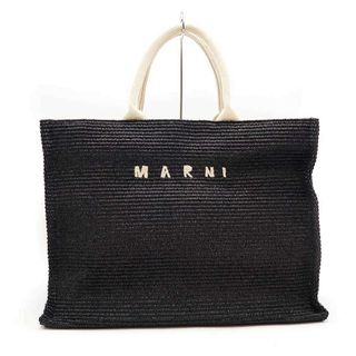 Marni - MARNI マルニ EAST-WEST Large tote  ロゴ ラフィア2WAY ラージトートバッグ SHMQ0034U1 P3860 ブラック