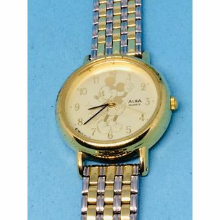 セイコー(SEIKO)のD17）ディズニー(*'▽')セイコーアルバミッキー電池交換ゴールド腕時計(腕時計)