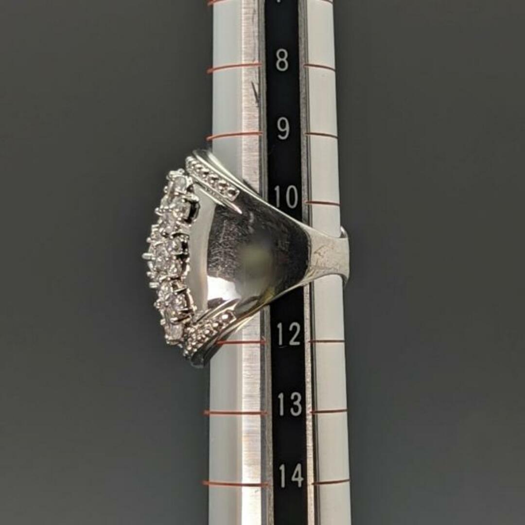 英国ヴィンテージジュエリー キュービックジルコニア 大型純銀リング 指輪 レディースのアクセサリー(リング(指輪))の商品写真