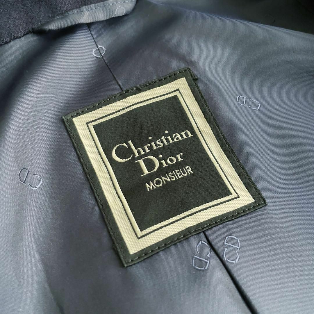 【極美品】Christian Diorカシミヤ100%ステンカラーコート　L