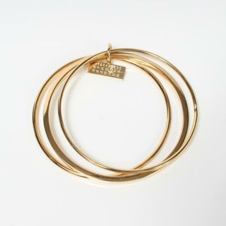 エムエムシックス(MM6)の【新品未使用】 MM6 Maison Margiela エムエムシックス ブレスレット 三連 重ね付け BRACELET レディース SM6UY0051SV0241 【4サイズ/YELLOW GOLD POLISH PLATING】(ブレスレット/バングル)