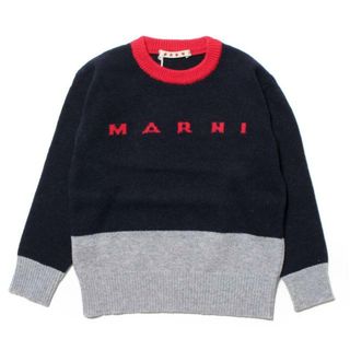 マルニ(Marni)の【新品未使用】 MARNI マルニ セーター バイカラー ニット キッズ MK22U M00932M00QY 【10Aサイズ/NAVY/RED/GREY】(ニット)