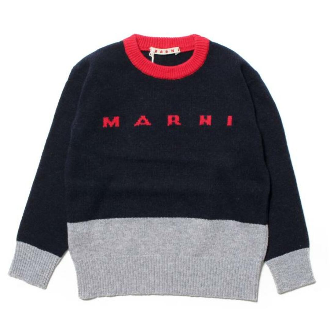 Marni(マルニ)の【新品未使用】 MARNI マルニ セーター バイカラー ニット キッズ MK22U M00932M00QY 【6Aサイズ/NAVY/RED/GREY】 キッズ/ベビー/マタニティのキッズ服女の子用(90cm~)(ニット)の商品写真