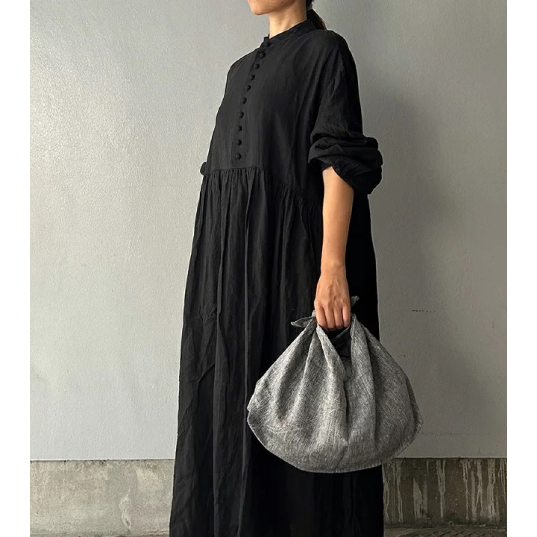 fog linen work(フォグリネンワーク)の【未使用】fog linen work ハンドバッグ　あずま袋　かごバッグ レディースのバッグ(トートバッグ)の商品写真