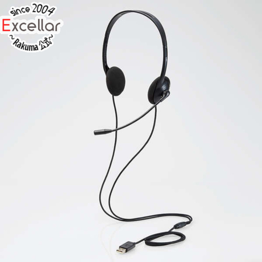 ELECOM(エレコム)のELECOM　子ども用ヘッドセット 両耳 USB ブラック マイク付　HS-KD03UBK スマホ/家電/カメラのオーディオ機器(ヘッドフォン/イヤフォン)の商品写真