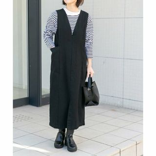 アーバンリサーチドアーズ(URBAN RESEARCH DOORS)の【BLACK】FORK&SPOON ソフトツイスト2WAYジャンパースカート(ロングワンピース/マキシワンピース)