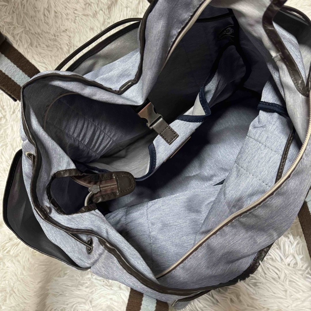 Orobianco(オロビアンコ)のOrobianco イタリア製 トートバッグ 肩掛け 大容量 ブルー系 レディースのバッグ(トートバッグ)の商品写真