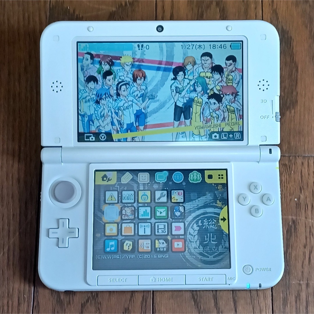 ニンテンドー3DS(ニンテンドー3DS)のニンテンドー3DS LL ミント×ホワイト 中古 エンタメ/ホビーのゲームソフト/ゲーム機本体(携帯用ゲーム機本体)の商品写真