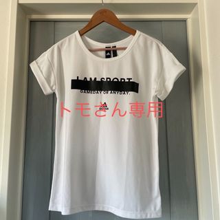 アディダス(adidas)のアディダス　Tシャツ　レディース　白　L(Tシャツ(半袖/袖なし))