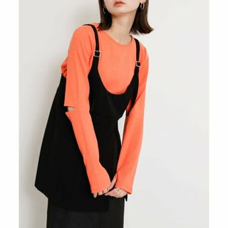 センスオブプレイスバイアーバンリサーチ(SENSE OF PLACE by URBAN RESEARCH)の【CORAL】エルボースリットコンパクトトップ(カットソー(長袖/七分))