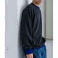 【GRY×BLU】【M】『ユニセックス』『洗濯可』リブハイショクラインセーター