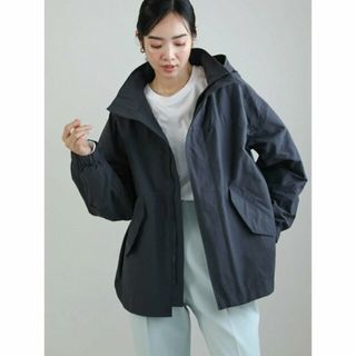 グリーンパークス(green parks)の【チャコールグレー】撥水加工 2Wayゆったりブルゾン 24SS/フード付き/体型カバー/イージーケア(その他)