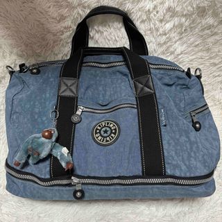 キプリング(kipling)のKipling   ボストンバッグ ショルダーバッグ 2way  ブルー系 大(ボストンバッグ)