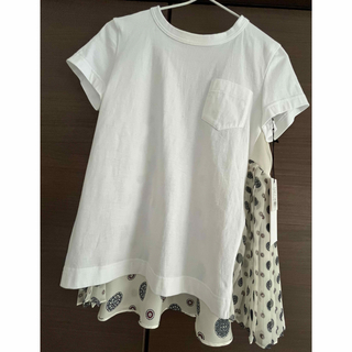 サカイ(sacai)のsacai サカイ　バックプリント　半袖　カットソー　Tシャツ　白　ホワイト　1(Tシャツ(半袖/袖なし))