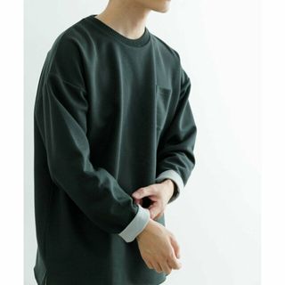 アーバンリサーチアイテムズ(URBAN RESEARCH ITEMS)の【BLK】裏ストライプ ダンボールプルオーバー(スウェット)