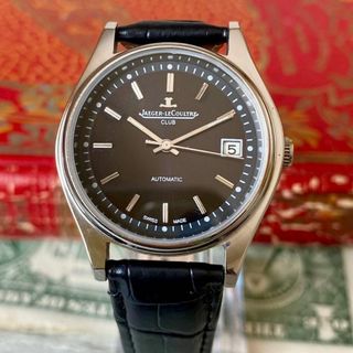 ジャガールクルト(Jaeger-LeCoultre)の【動作良好】ジャガールクルト メンズ腕時計 ブラック 自動巻き ヴィンテージ(腕時計(アナログ))