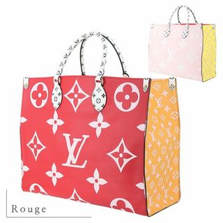 ルイヴィトン(LOUIS VUITTON)のルイヴィトン オンザゴーGM ジャイアントモノグラム モノグラムキャンバス ルージュ レッド オレンジ イエロー ピンク トートバッグ ハンドバッグ ショルダーバッグ 未使用 h-g737(トートバッグ)