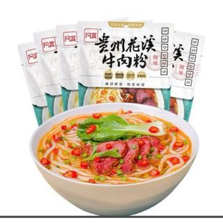 Hi A'KUAN 阿寬シリーズ 2袋 貴州花渓牛肉味ビーフン（中辛）(インスタント食品)