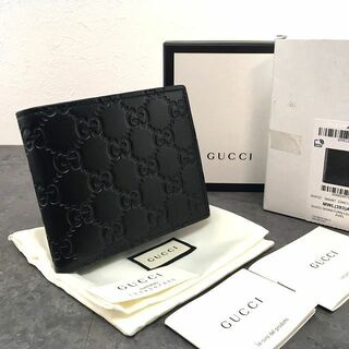 グッチ(Gucci)の未使用品 GUCCI 二つ折り財布 365467 ブラック 380(折り財布)