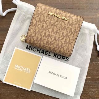 マイケルコース(Michael Kors)の新品未使用　マイケルコース 折り財布 二つ折り キャメル ベージュ(財布)