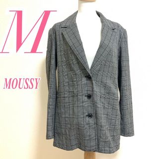 moussy - マウジー テーラードジャケット M グレー チェック オフィス