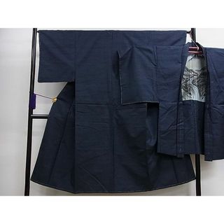 平和屋1■男性　紬　アンサンブル　霞文　逸品　未使用　ze7750(着物)