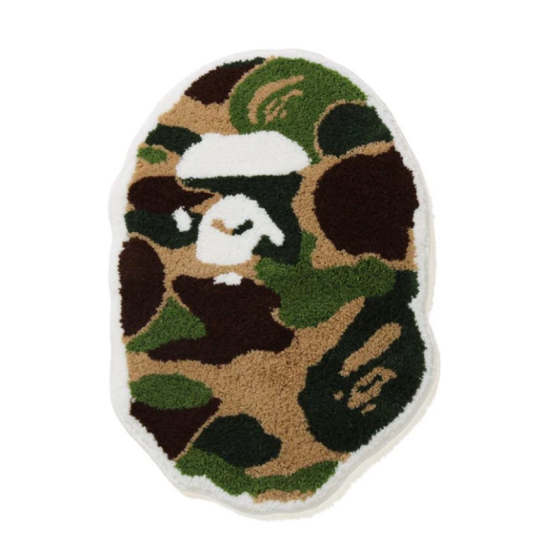 A BATHING APE(アベイシングエイプ)のABC CAMO APE HEAD RUG MAT インテリア/住まい/日用品のラグ/カーペット/マット(ラグ)の商品写真