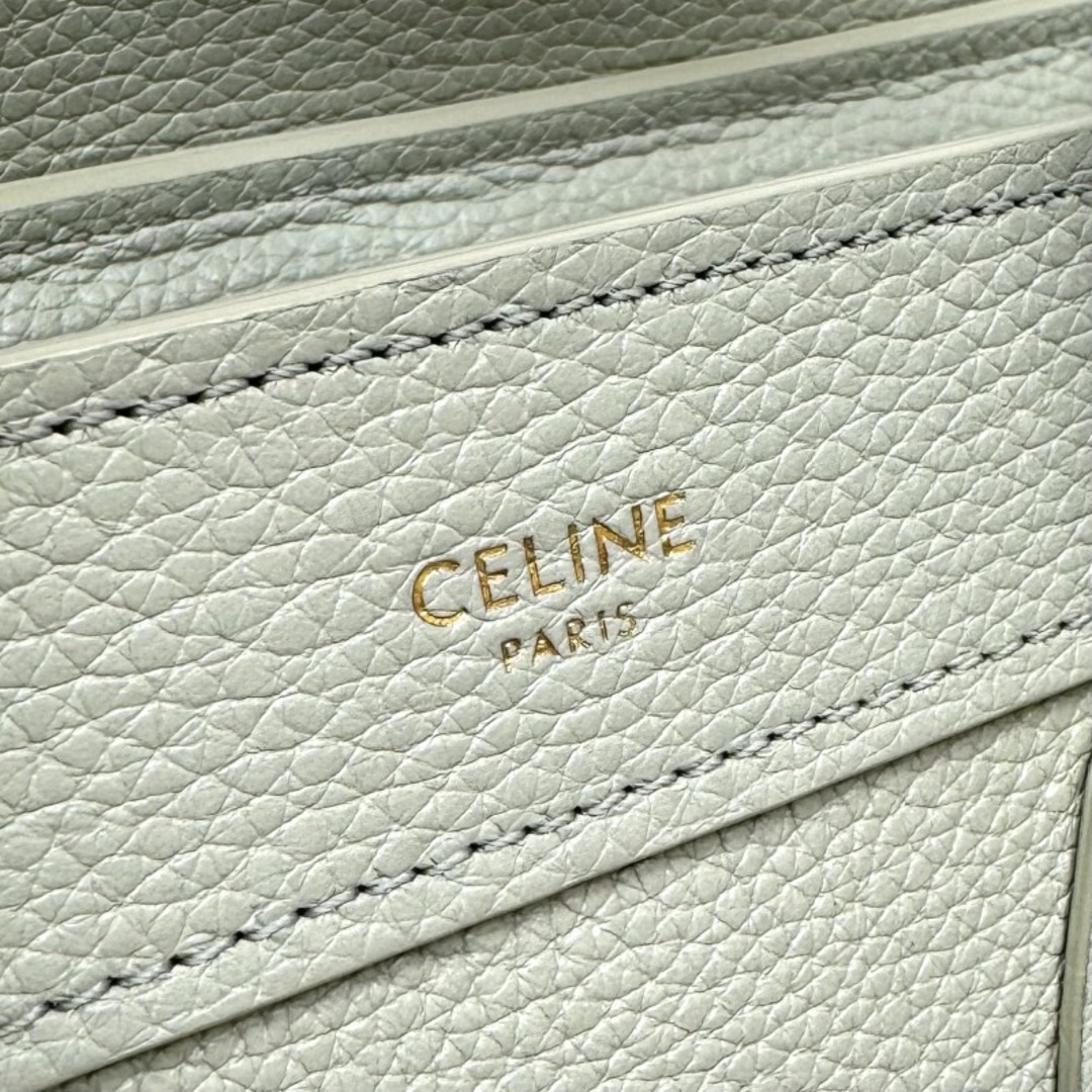 celine(セリーヌ)のセリーヌ ラゲージ ナノ ドラムドカーフスキン バッグ トートバッグ ショルダーバッグ ライトグリーン レディースのバッグ(トートバッグ)の商品写真