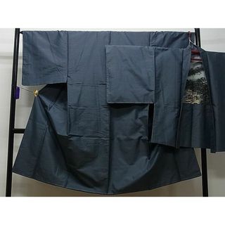 平和屋1■男性　本場村山大島紬　アンサンブル　80亀甲　反端付き　逸品　未使用　gh6760(着物)