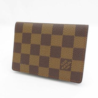 LOUIS VUITTON / ルイヴィトン ◆ポルト2カルト・ヴェルティカル カードケース ダミエ N60533 【カード/パス/定期/Suica/スイカ/ICOCA/イコカ/保険証】 ブランド【中古】 [0220481301](名刺入れ/定期入れ)