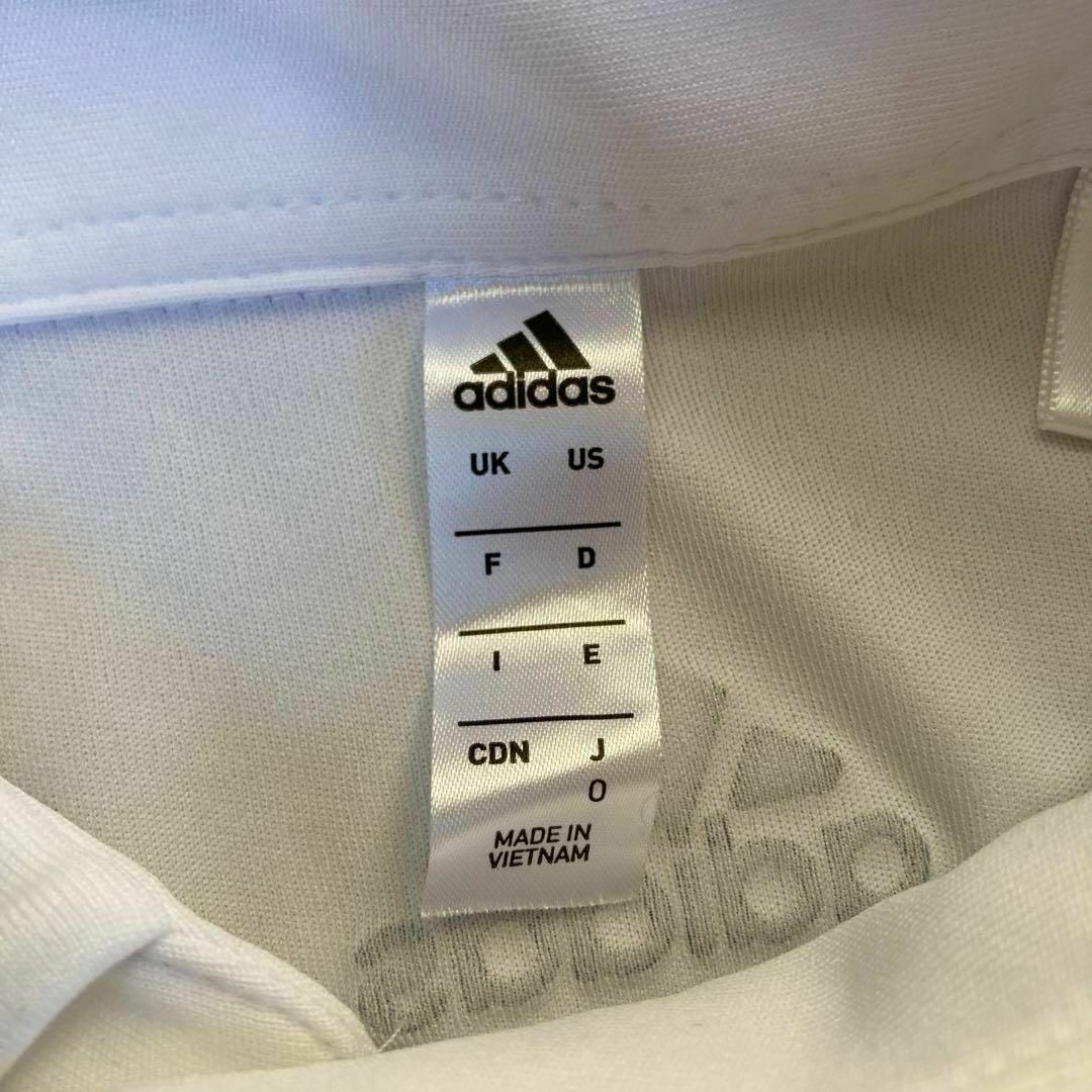 adidas(アディダス)のadidas Mサイズ相当　ポロシャツ　スポーツウェア　ホワイト　ボーダー メンズのトップス(ポロシャツ)の商品写真