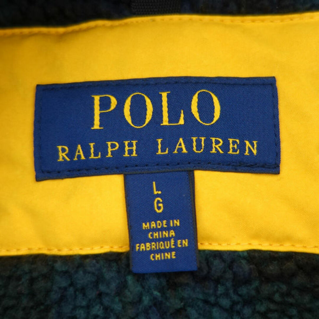 POLO RALPH LAUREN / ポロ ラルフローレン ◆ベンチコート/中綿/フード/裏ボア/ ATHL.DEPT/イエロー/サイズL 710776881001 【メンズ/MEN/男性/ボーイズ/紳士】 メンズファッション【中古】 [0220481820] メンズのジャケット/アウター(ダッフルコート)の商品写真