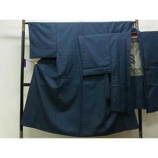 平和屋川間店■男性　紬　アンサンブル　100亀甲　逸品　kb3566(着物)